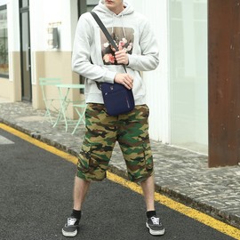 OIWAS Men's Small Shoulder Bags Men's Crossbody Bag Shoulder Bag Men's Mini Shoulder Bag for Leisure Holiday Trip Walking and Hiking, Blue-5551, Utility