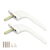 XZLUPUP 2 Pcs White UPVC Window Handles 43mm Spindle