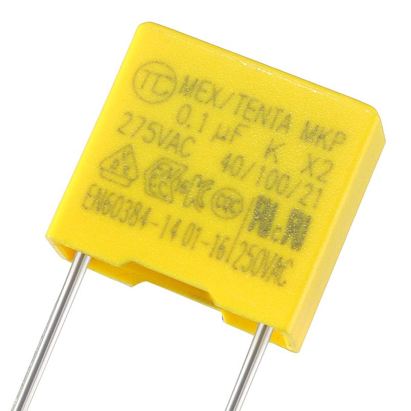 uxcell Polypropylene Film Safety Capacitors 0.1uF 275VAC X2 MKP 10