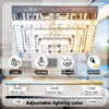 Cainjiazh Crystal Chandeliers Crystal LED Ceiling Light 11.8" Square Flush