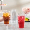 GUSTO Clear Plastic Cups with Lids [24 oz - 100