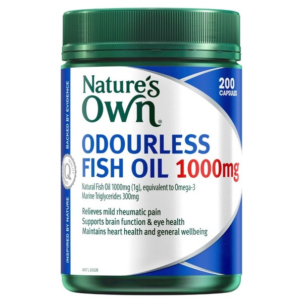 Nature's Own Omega 3 Odourless Fish Oil 1000mg Cap X 200