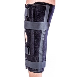 Ezy Wrap Tri-Panel Knee Immobilizer – Adjustable Brace With Moldable Removable Stays for Stabilization – Orthopedic Knee Splint – Breathable, Hypoallergenic Design (20")