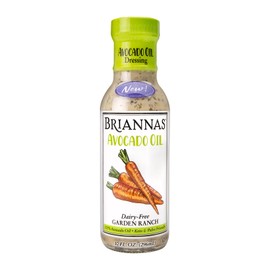 BRIANNAS - Avocado Oil Dairy-Free Garden Ranch Dressing - Nutrient Rich, No Sugar, Keto Friendly Salad Dressing made with 100% Avocado Oil - 10 oz. Bottle
