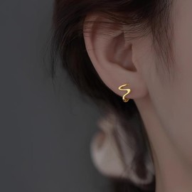 K.L.Y Hoop Earrings, Women's Popular, Curved, 925 Silver, Hypoallergenic Metal, Individuality, Sterling Silver, Popular Earrings, Accessories, Present, Silver Sterling Silver, No Gemstone