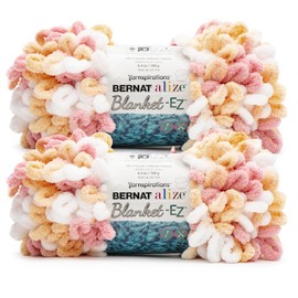 Bernat Alize Blanket Sweet and Sour Yarn - 2 Pack of 180g/6.4 oz - 100% Polyester - #7 Jumbo - 18 Yards - Knitting/Crochet