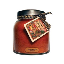A Cheerful Giver - Banana Nut Bread Papa Scented Glass Jar Candle (34oz) with Lid & True to Life Fragrance Made in USA