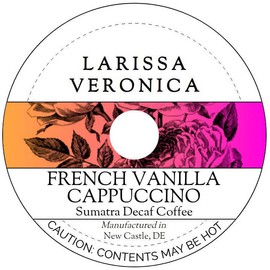 French Vanilla Cappuccino Sumatra Decaf Coffee (Single Serve K-Cup Pods) (Gourmet, Naturally Flavored, Whole Coffee Beans) (12 pods, ZIN: 578094)