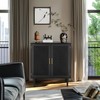 Finnhomy Finnhomy Sideboard Buffet Kitchen Storage Cabinet with Black Painted