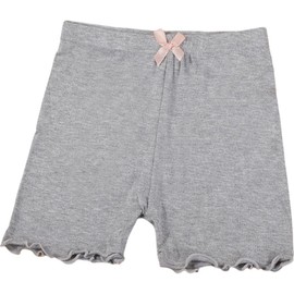 Plus Nao Spats, Leggings, 3/4 Length, Short, Half Length, Kids, Juniors, Teens, Children, Girls, Plain, Simple, Ribbed, Over, gray, 140