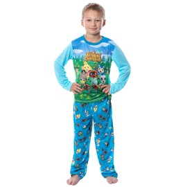 Komar Kids Animal Crossing Little Boys' New Horizons Character Pajamas 2 Piece Set (M 8) Blue
