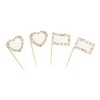 Neviti Vintage Romance Food Flags, Paper, Gold, 3 x 3