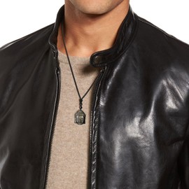 COAI Unisex Buddha Head Pendant Made of Gemstones, Buddhist Lucky Necklace, Non-metal