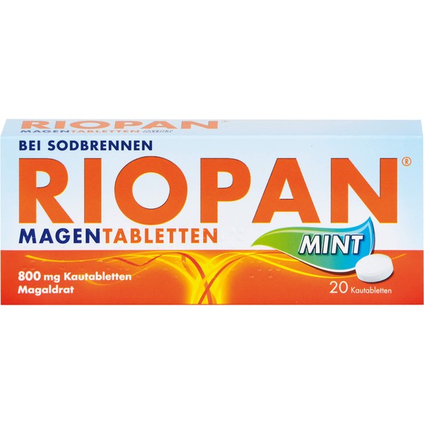 RIOPAN Magen Tabletten Mint, 800 mg Kautabletten, 20 St KTA