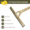 FLEXMAN Shower Squeegee, 8.9 Inch Multi Purpose Stainless Steel Shower