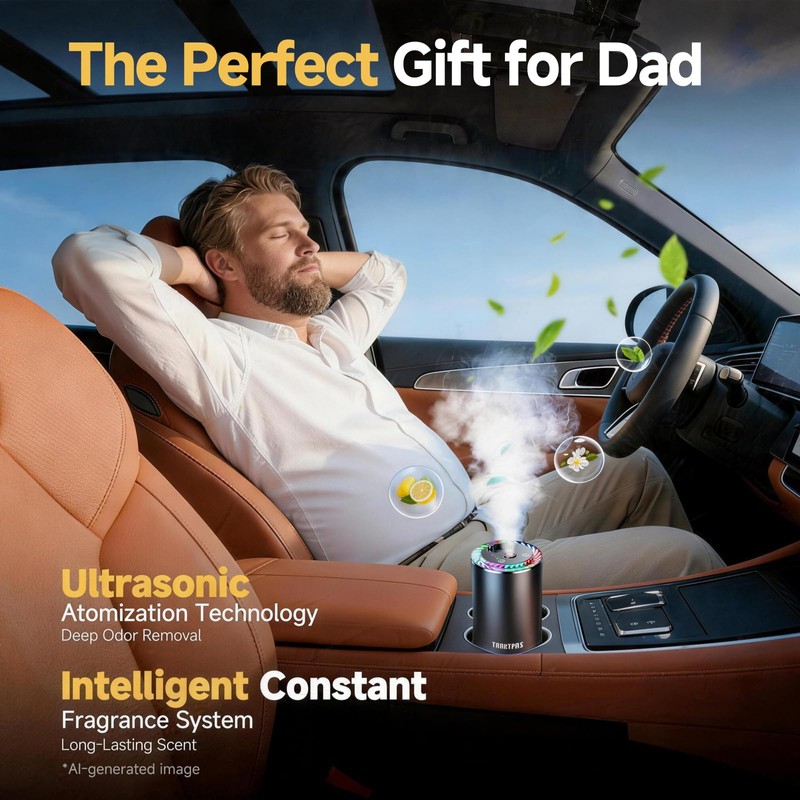 Dad Birthday Gifts for Dads - Auto On/Off Car Diffuser