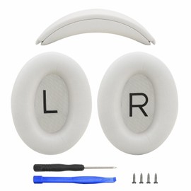 Replacement Earpads and Headband Pad Compatible with Bose QC35 QC45 Waterproof and Sweat-Resistant (Beige)