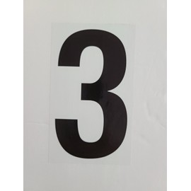 HMI VINYL REFLECTIVE NUMBER 3  PEEL AND STICK BIG 5" MAILBOX HOUSE MOBILE HOME