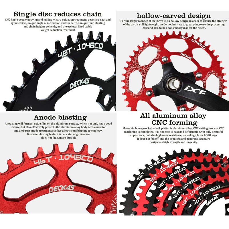 DECKAS 104BCD 40T 42T 44T 46T 48T 50T 52T Narrow