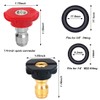 5 Pack Pressure Washer Spray Nozzles Tips + 40 Pcs