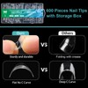 Soft Gel Short Almond Nail Tips 600Pcs Half Cover Pre