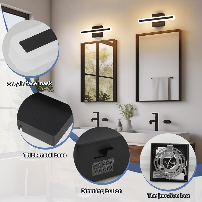 KELIDEN LED Modern Bathroom Vanity Light 15.7 inch 16W Dimmable