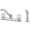 Aqua Vista 26-K82CS-CH-AV Two Handle Kitchen Sink Faucet with Side