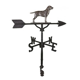 Montague Metal Products 32-Inch Weathervane with Swedish Iron Retriever Ornament