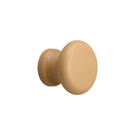 Metafranc 100931 Furniture Knob Diameter 33 mm - Wooden Structure - Beech-Coloured - High-Quality Workmanship - Elegant & Decorative - Includes Mounting Material / Decorative Fitting / Furniture