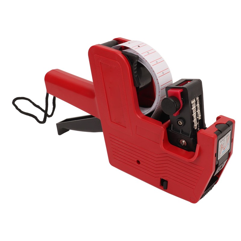 Price Label Gun Small Tag Sticker Maker Machine Red with