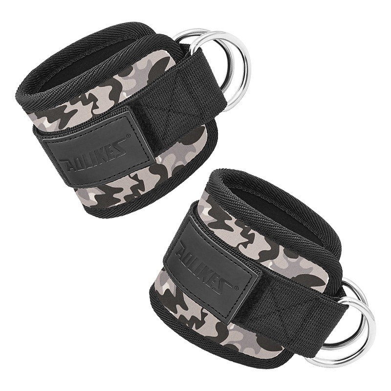 Adjustable Ankle Straps for Cable Machine Workouts – Padded Dual