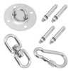Stainless Steel Hammock/Swing Hanging Kit Ceiling Mounting Plate Snap Hook