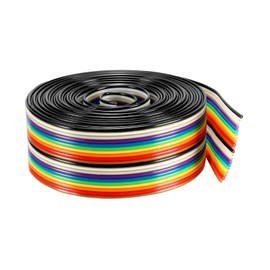 Rebower 20 Pin Flat Ribbon Cable IDC Rainbow Color for 1.27mm Spacing Connector 300cm