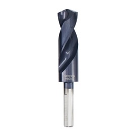 Meccion 1 Inch Drill Bits Titanium Aluminum Nitride Coated, M35 Cobalt High Speed Steel Reduced Shank Drill Bit for Metal ，Stainless Steel, cast Iron, Copper, Aluminum Etc.