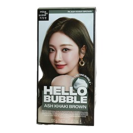 Mise-en-scène New Hello Bubble Hair Dye 7K Ash Khaki Brown / 미쟝센 뉴 헬로버블 염색약 7K 애쉬카키브라운