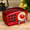 YUMEOUTU Vintage FM Radio with Retro Bluetooth Speaker Red Old