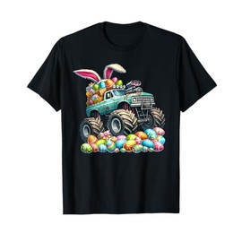 Boys Happy Easter Monster Truck Easter Eggs Hunt Toddler Kid T-Shirt