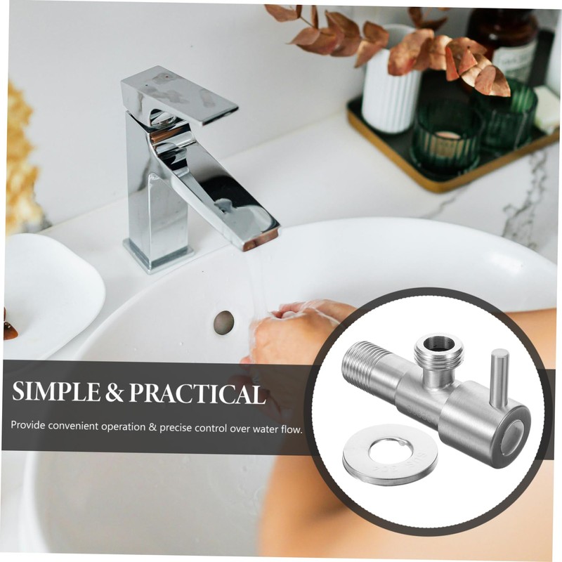 Operitacx Stainless Steel Angle Valve For Sink Faucets Compact Triangular