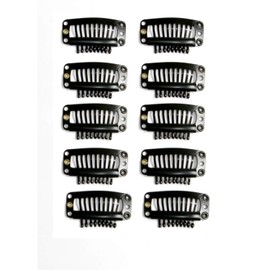 10 Pcs Wig Fixing Pin Clip Stopper Clasp (Black)