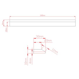 Tenedos 12 inch Stainless Steel Brushed Metal Bullnose Border Edge Trim Glass, Decorative Wall and Backsplash Tile Finished