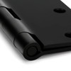 Haidms 48 Pack Matte Black Door Hinges No Squeak 3.5
