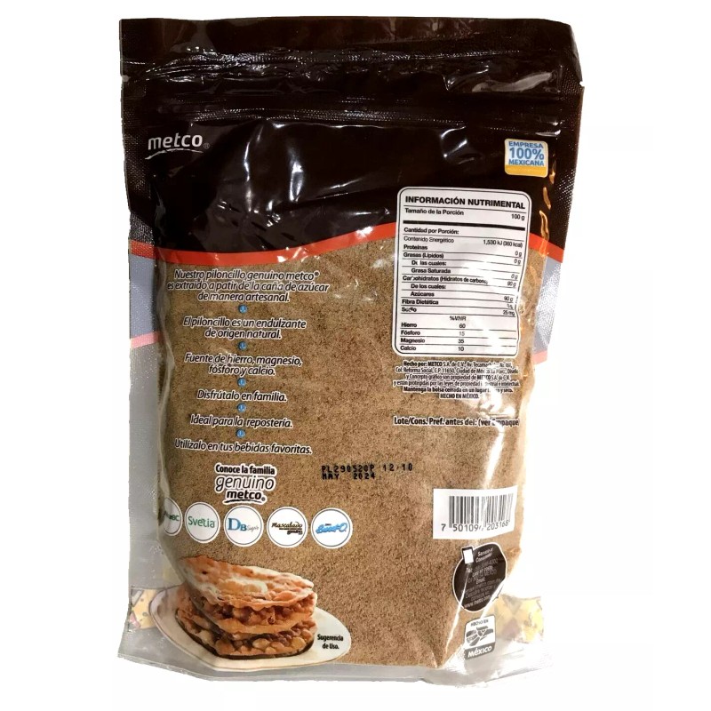 Genuino Metco Piloncillo Granulado Metco Mex Piloncillo Brown Sugar. 500g/17.6oz