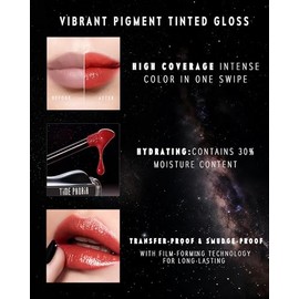 TIMEPHORIA POLVO ESTELAR TINTA LABIAL - Lip Stain de Larga Duración, Resistente Al Agua Y A Prueba De Transferencia, Efecto Brilloso, Labial Líquido Ligero, Alta Cobertura y Color Vívido (09 ENIGMA)
