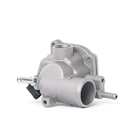 RIDEX Thermostat Coolant Cooling Water Thermostat with Housing, Metal Housing with Seal, with Temperature Sensor, Opening Temperature: 92°C