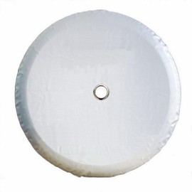 Compatible with Jeep Wrangler, Ford Bronco Spare Tire Cover with Camera Hole, Back Wheel Cover with Backup Camera Hole, Storage Bag Protector, Silver White ((XXL: 285/70R17,315/70R17)