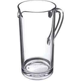 Carlisle FoodService Products Elan Clear Pitcher Tall Pitcher, Plastic Pitcher for Restaurants, Catering, Kitchens, Plastic, 58 Ounces, Clear