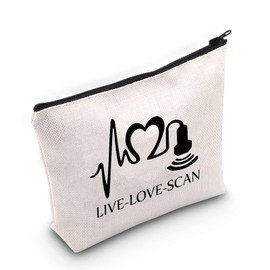 BAUNA Sonographer Gifts Cosmetic Bag for Radologists, Gift with Live Love Scan Ultrasonic Technology, Graduation Gift, Students, Scanning