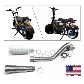 andrei-x, ARSPORT Center Exhaust Header tip / Muffler for TrailMaster Storm 200 Minibike, USA Made