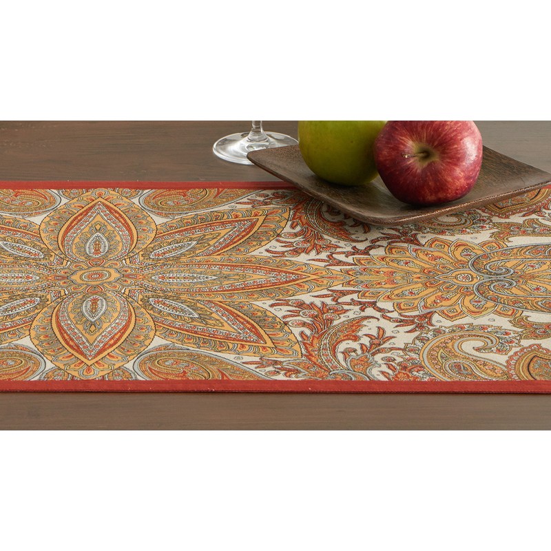 Maison d' Hermine Kashmir Paisley 100% Cotton Table Runner Farmhouse