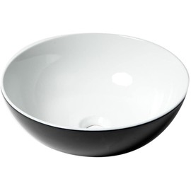 ALFI brand ABC906 Bathroom Sink, Black & White